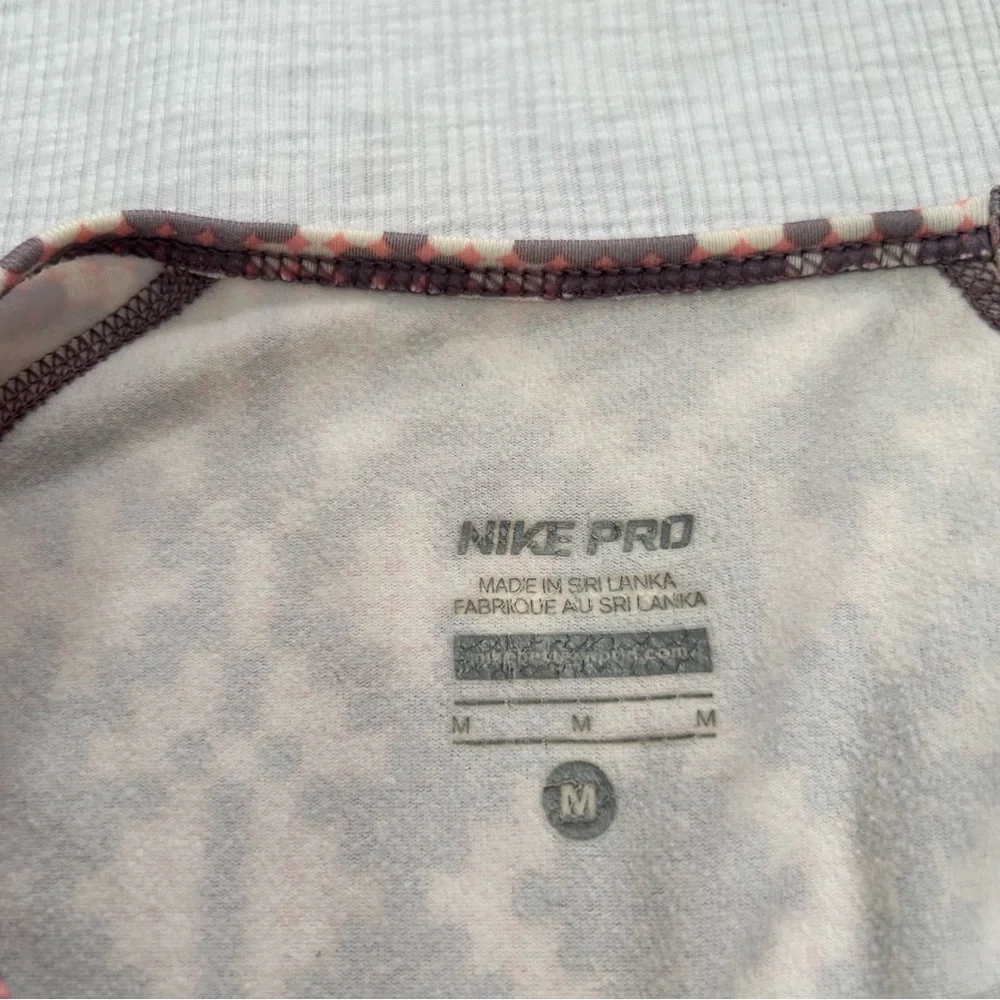 Nike Pro Shirt Womens‎ M Aztec Rash Guard Compression Shirt Running Training